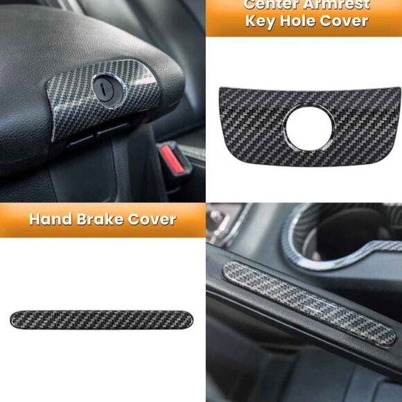 2011-2018 Jeep wrangler Jk18 PCS Full Set Interior Decoration Trim Kit carbon - Picture 4 of 7